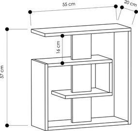 Βοηθητικό Τραπέζι Λευκό SALY 55x20x57