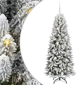 vidaXL Τεχνητό Χριστουγεννιάτικο Δέντρο με 300 LED Λευκό 180 cm