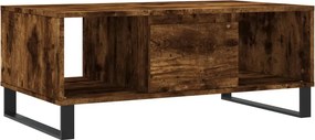 vidaXL Τραπεζάκι Σαλονιού Καπνιστή Δρυς 90x50x36,5 εκ. Επεξεργ. Ξύλο