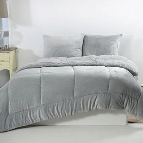 Κουβερτοπάπλωμα King Size (240x260) Silk Fashion Solid Silver Grey