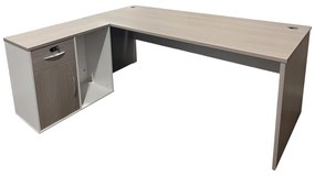 Intrahome Γραφείο εργασίας επαγγελματικό Armadi Intrahome γωνιακό σε sonoma-λευκή απόχρωση 180x80x75εκ | SKU: INTRAPA-478111116