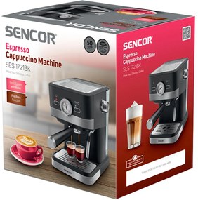 Μηχανή Espresso 20Bar 1.5lt Sencor SES 1721BK Μαύρη