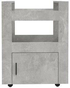 vidaXL Τρόλεϊ Κουζίνας Γκρι Σκυρ. 60x45x80 εκ. από Επεξεργασμένο Ξύλο