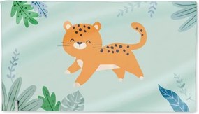 Πετσέτα Παραλίας Microfiber Jungle Cheetahs 90x160εκ. Saro