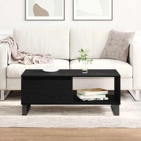 vidaXL Τραπεζάκι Σαλονιού with Drawer Μαύρη δρυς 90 x 50 x 36.5 εκ