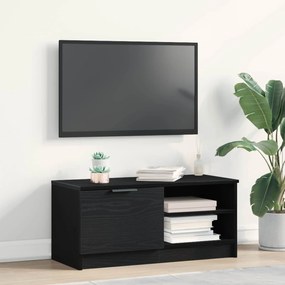 vidaXL Ντουλάπι TV 80 x 35 x 36,5 cm Μαύρη Οξυά Επεξεργασμένο Ξύλο