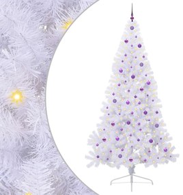 vidaXL Τεχνητό Χριστουγεννιάτικο Δέντρο Λευκό 240 cm PVC και Ατσάλι