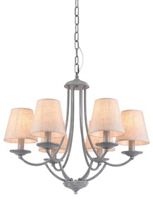 C119-6 ETNA PENDANT LAMP GREY PATINA&amp;WHITE SHADE 1E1 HOMELIGHTING 77-3662