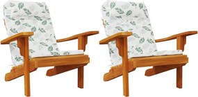 vidaXL Μαξιλάρια Καρέκλας Adirondack 2 τεμ. Σχ. Φύλλα Ύφασμα Oxford