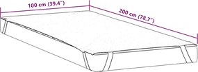 vidaXL Προστατευτικό στρώματος Λευκό 100x200 εκ. Αδιάβροχο