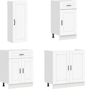 vidaXL Μονάδα κουζίνας PORTO 8 pcs Λευκό Επεξεργασμένο Ξύλο