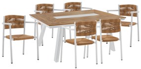 Intrahome ΣΕΤ ΤΡΑΠΕΖΑΡΙΑ 7ΤΜΧ ΜΕ ΤΡΑΠΕΖΙ LILONGWEKUCASABLANCALCASABLANCA_LUMPURERLEY 200Χ94 & ΠΟΛΥΘΡΟΝΕΣ ΛΕΥΚΕΣ intraho-0008960