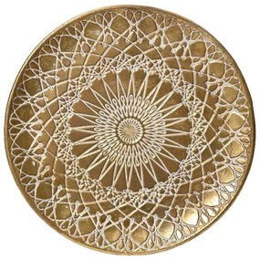Beauty Home ΠΙΑΤΕΛΑ ΜΕΤΑΛΛΙΚΗ ΧΡΥΣΟ ΑΝΤΙΚΕ ΑΝΑΓΛΥΦΗ 38 cm