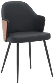 Intrahome Καρέκλα Marci Intrahome μαύρο pu-πόδι μαύρο μέταλλο 58x58x91εκ | SKU: INTRAPA-443111112