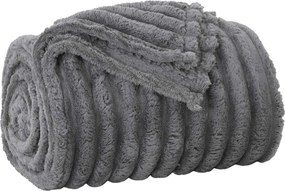 vidaXL Κουβέρτα Σκούρο Γκρι 200 x 150 cm Μαλλί