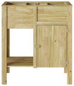 vidaXL Κρεβάτι Κήπου με Αποθήκη 85x46x96 εκ. Μεταχειρισμένο Ξύλο Πεύκης