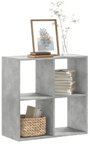 vidaXL Βιβλιοθήκη Γκρι Σκυροδέματος 68,5x32x68,5 εκ. Επεξεργ. Ξύλο