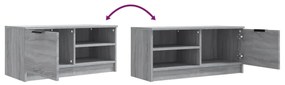 Έπιπλο Τηλεόρασης Γκρι Sonoma 80x35x36,5 εκ. Επεξεργασμένο Ξύλο 817119