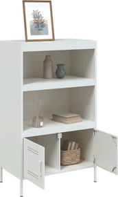 vidaXL Ραφιέρα Λευκή 68x39x113 εκ. από Ατσάλι