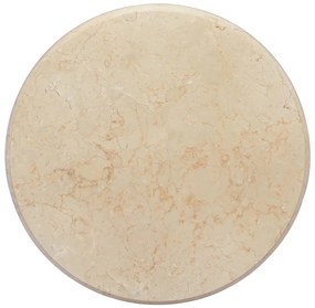 vidaXL Επιφάνεια Τραπεζιού Κρεμ Ø50 x 2,5 cm Μαρμάρινη