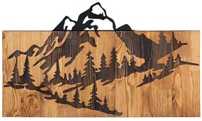 Διακοσμητικό Τοίχου Nature 279ENZ1844 57,5x33cm Walnut-Black Wallity Μέταλλο,Ξύλο