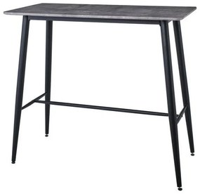 Τραπέζι Bar Lavida ΕΜ158,2 120x60x106cm Black-Cement Mdf, Metal