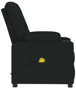 vidaXL Πολυθρόνα Μασάζ Μαύρη Υφασμάτινη