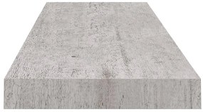 vidaXLΡάφια Τοίχου 4 τεμ. Γκρι Σκυροδέματος 80x23,5x3,8 εκ. MDF