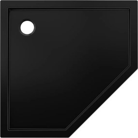 Mexen Flow πενταγωνικός ντους slim 80 x 80 cm, μαύρο ματ - 46P708080
