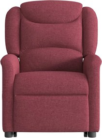 vidaXL Πολυθρόνα Ανακλινόμενη με Ανύψωση Μπορντό Υφασμάτινη