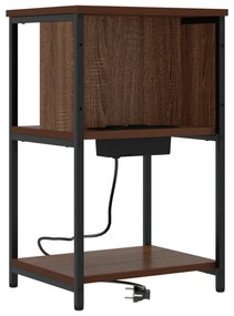 vidaXL Κομοδίνο με ράφι Καφέ δρυς 40 x 40 x 61 εκ Επεξεργασμένο ξύλο