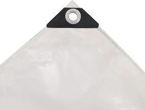 vidaXL Μουσαμάς Λευκός 6 x 8 μ. 650 γρ./μ.²