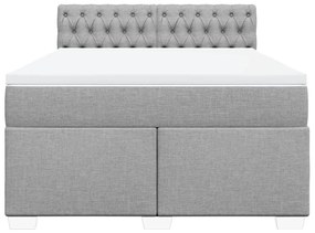 ΚΡΕΒΑΤΙ BOXSPRING ΜΕ ΣΤΡΩΜΑ ΑΝΟΙΧΤΟ ΓΚΡΙ 140X200 ΕΚ. ΥΦΑΣΜΑΤΙΝΟ 3288218