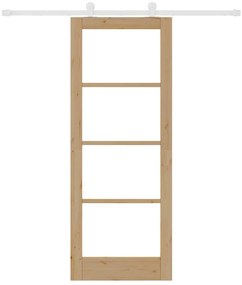 vidaXL Συρόμενη Πόρτα ORKDAL Καφέ 78 x 202 εκ. Ξύλο και μέταλλο