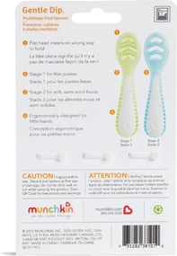 Κουτάλια Φαγητού (Σετ 3τμχ) Munchkin Gentle Dip Blue-Green