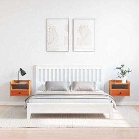 vidaXL Κομοδίνο 2 pcs Καφέ κεριού 38 x 36 x 29.5 εκ Μασίφ ξύλο πεύκου