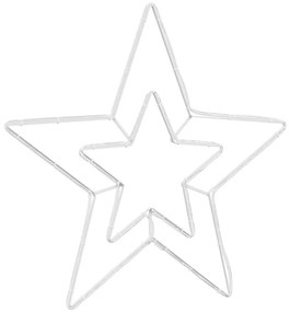 vidaXL Χριστουγεννιάτικο Αστέρι Κρύο Λευκό 51,5 x 50 x 0,65 εκ. Σίδερο