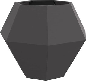 vidaXL Γλάστρα 2 pcs Μαύρο 100 x 100 x 80 εκ Ατσάλι