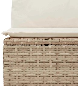 vidaXL Σετ Καναπέ Κήπου με μαξιλάρι 14 pcs Μπεζ συνθετικό ρατάν