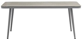 Τραπέζι Ecco αλουμίνιο γκρι-γυαλί μπεζ 160x90x75εκ 160x90x75 εκ.