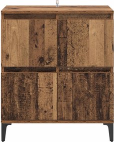 vidaXL Πλαϊνό γραφείο Παλιό Ξύλο 60 x 35 x 70 cm