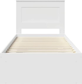vidaXL Σκελετός Κρεβατιού Λευκό 100 x 200 cm Στερεά ξυλεία πεύκου