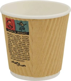 vidaXL Χάρτινα κύπελλα καφέ 1000 τεμάχια 4oz 100ml καφέ