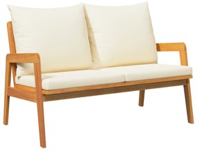 vidaXL Παγκάκι Κήπου Με Μαξιλάρια 115x65x71 εκ Μασίφ Ξύλο Ακακίας