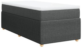 ΚΡΕΒΑΤΙ BOXSPRING ΜΕ ΣΤΡΩΜΑ ΣΚΟΥΡΟ ΓΚΡΙ 90X200 ΕΚ. ΥΦΑΣΜΑΤΙΝΟ 3285540