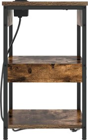 vidaXL Κομοδίνο 2 pcs Καπνιστό Δρύς 41 x 31 x 51 εκ.
