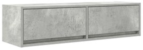 vidaXL Κομμάτι Τηλεόρασης Γκρι Σκυρόδεμα 100x31x25,5 εκ Επεξεργασμένο Ξύλο