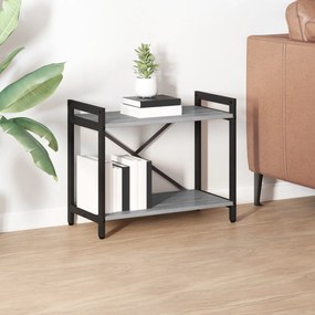 vidaXL Βιβλιοθήκη Γκρι sonoma 60 x 30 x 48.5 εκ Επεξεργασμένο ξύλο