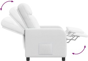 vidaXL Αναπαυτική Καρέκλα Λευκό Ύφασμα