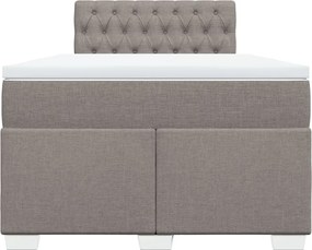 vidaXL Κρεβάτι Boxspring με Στρώμα Taupe 120x200 εκ. Υφασμάτινο